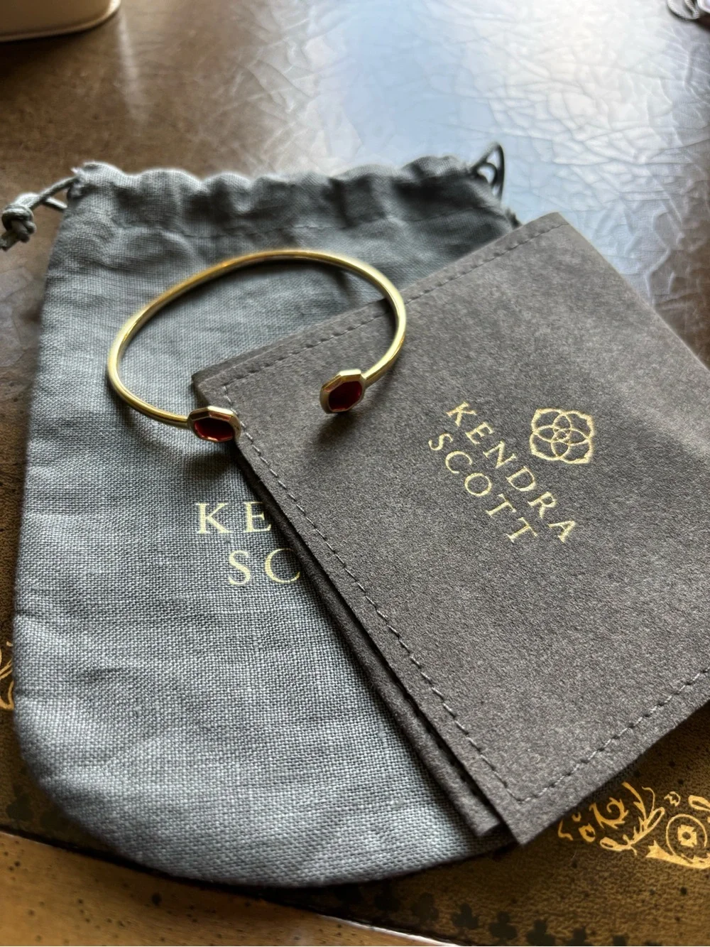 Kendra Scott Cuff Bracelet |  Sterling Silver w 18 karat gold vermeil